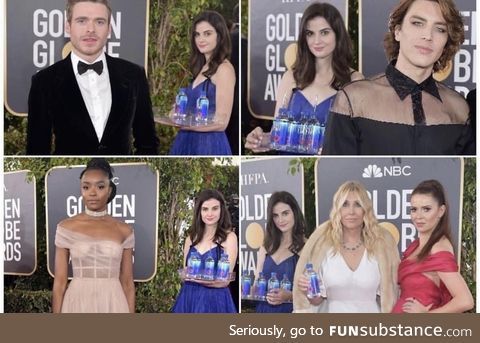 The Fiji water lady is the real winner of the Golden globes