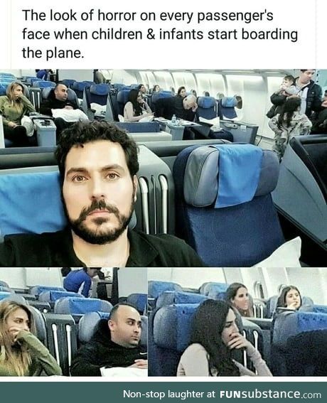 Children on plane