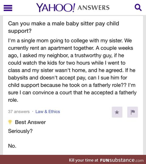I think I know why she's a single mother