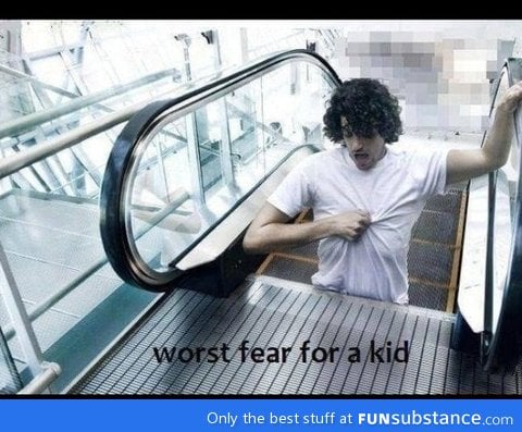 Worst escalator fear as a kid