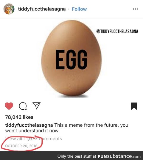 This guy predicted the egg meme three months ago
