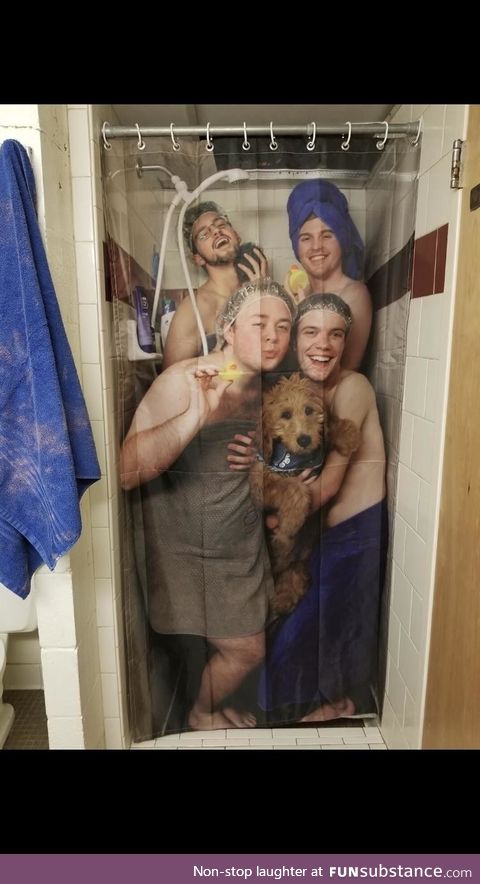 My friend’s roommates’ new shower curtain