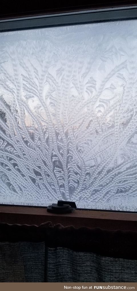 This ice on a windshield