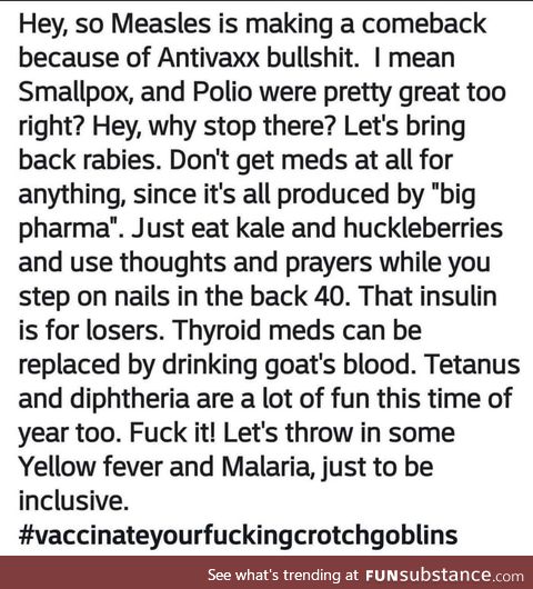 Anti-vaccination logic