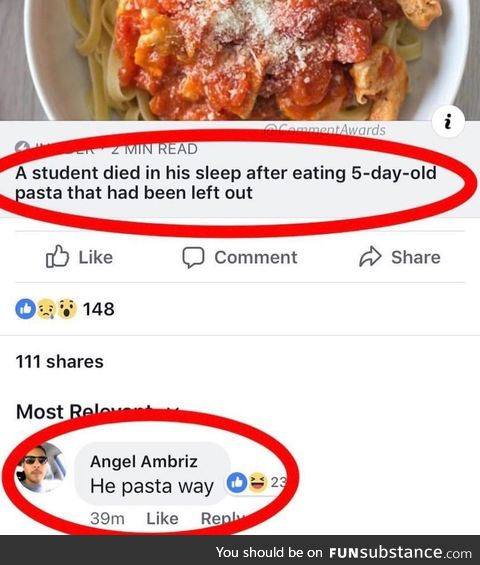 That is pasta concerning