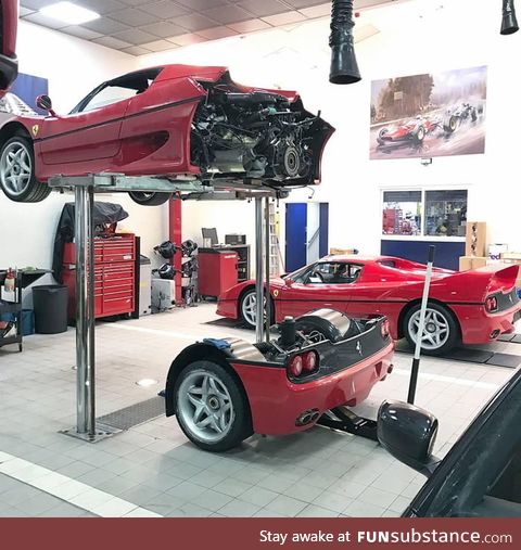 How the clutch is changed on a Ferrari F50