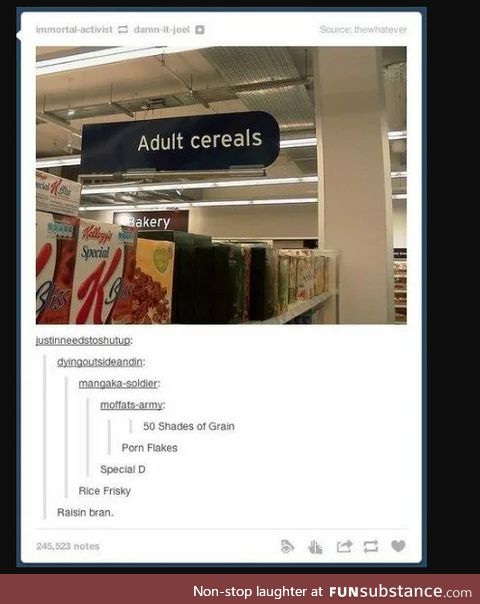 hope they have saucy sultana bran