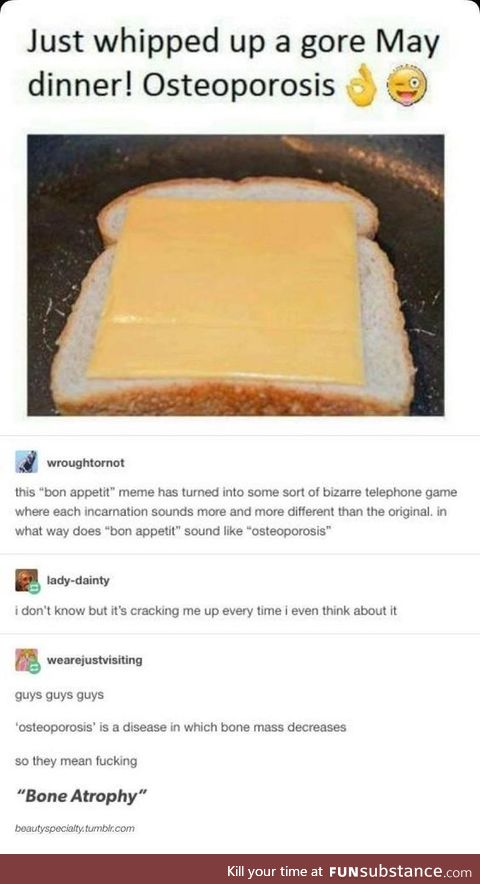 Mmm bone apple tea!