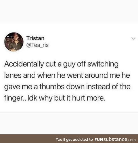 He’s not mad, just disappointed