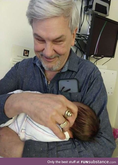 My blind father feeling his first grandchild’s face