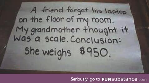 Well she seems fat