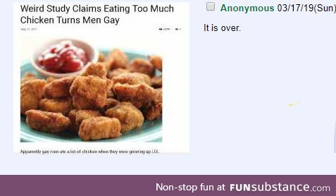 Anon eats chicken