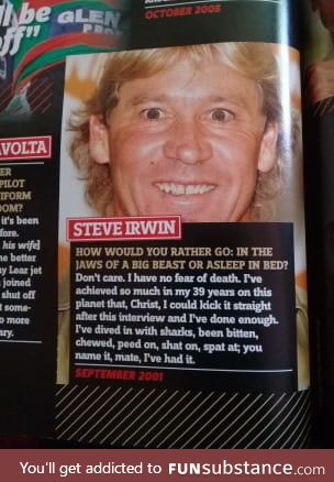 Was reading through an old magazine the other day and came across this