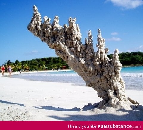 This is what happens when lightning strikes sand