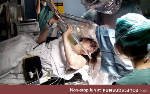 A Russian flutist playing Mozart songs during the removal of her brain tumor