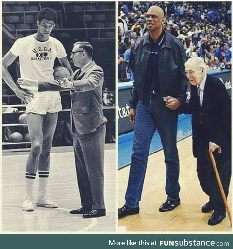 Kareem Abdule-Jabbar and Coach Wooden