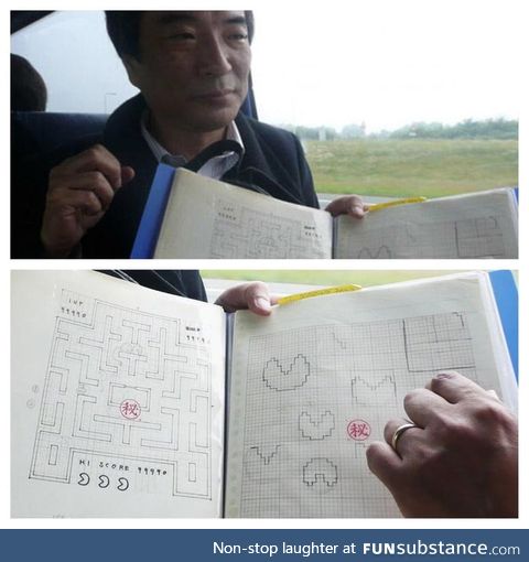These are the original drafts for Pac-Man