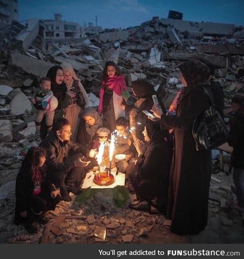 Just a little birthday in Gaza