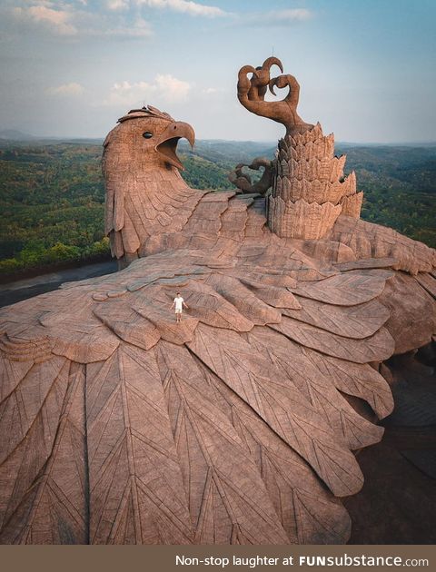 Jadayupara, the largest avian sculpture in the world