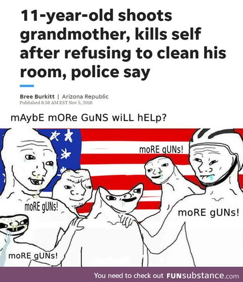 This wouldn't have happened if the grandma had a gun on the back of her head!