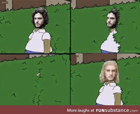 Jon when he finds out he's a Targaryen