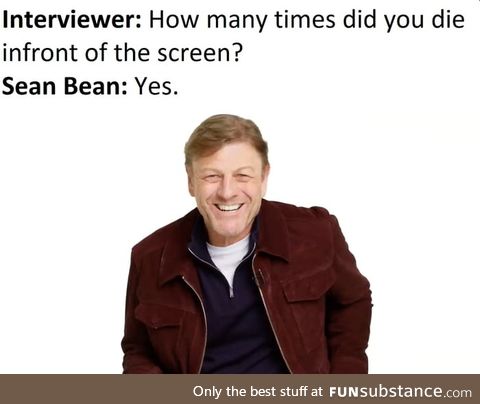 It is sad that such a good actor known only for dying infront of the screen