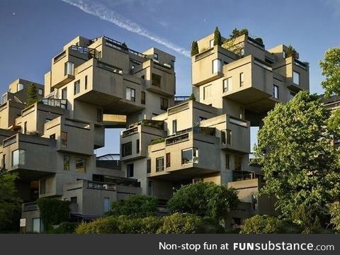 Habitat 67, built in the 60s for Expo 67, Quebec, Canada
