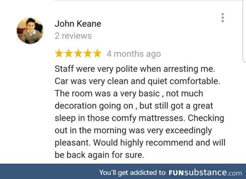 This review of an Irish police station