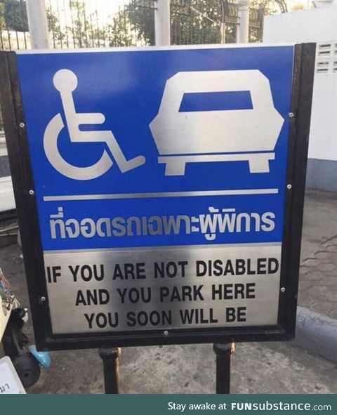 Disabled parking translation