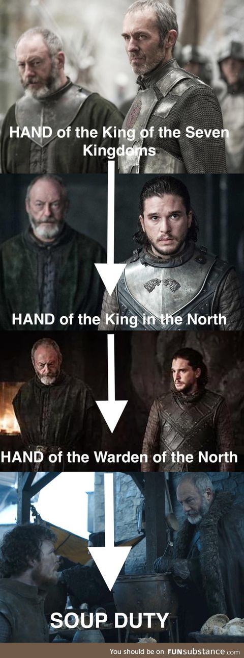 Ser Davos got promoted