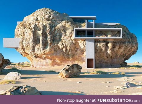 House inside a rock in Saudi Arabia