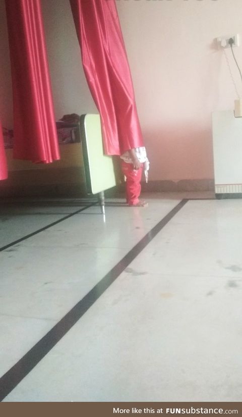 I was playing hide and seek with my niece and this is where she chose to hide