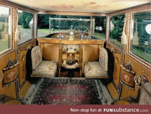 Inside a 1926 Roles Royce