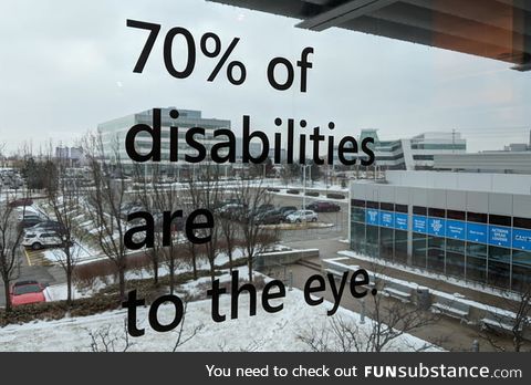 Took 8 months for me to realize this sign has the word "invisible" in it