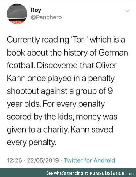 Oliver Kahn took no prisoners