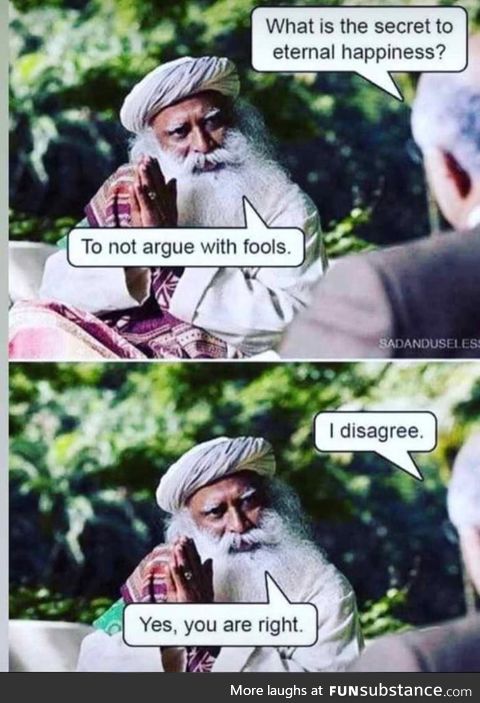 Never argue with idiots