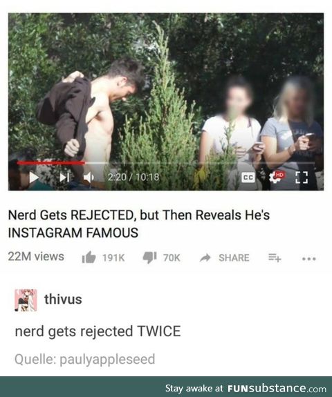 Nerd gets rejected