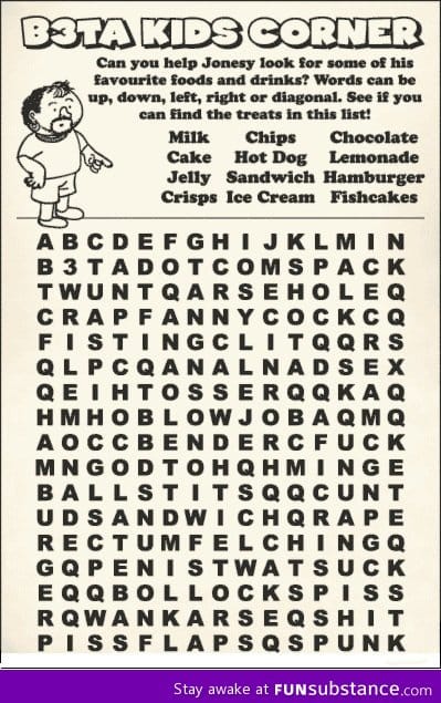 A seemingly innocent wordsearch