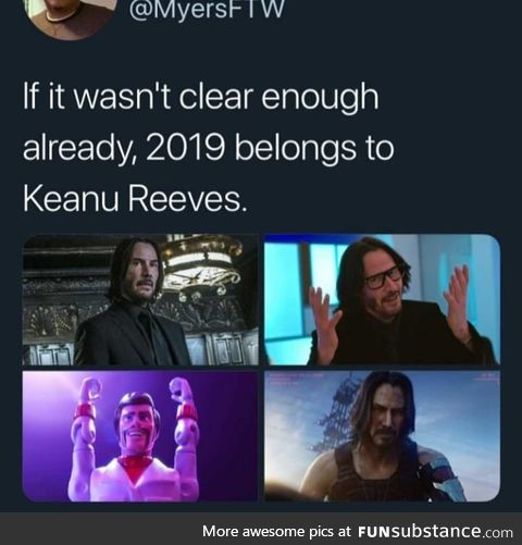 Keanu Reeves wins