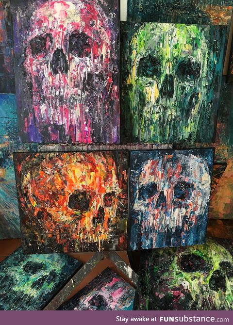 Bunch of skulls I painted