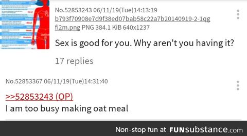 Anon is too busy to have it