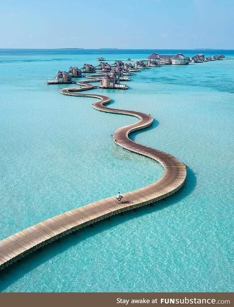 Morning ride in the Maldives