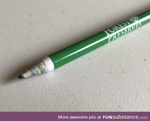 Pencil made of recycled newspapers