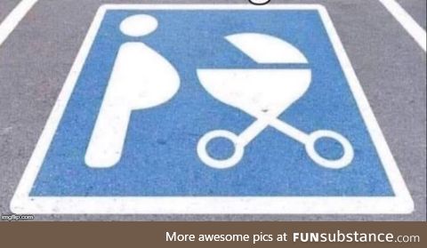 At last! A parking space for middle aged men with beer bellies who love grilling!