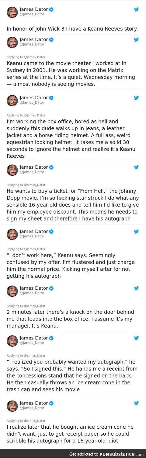 Just another story of Keanu Reeves being Bro