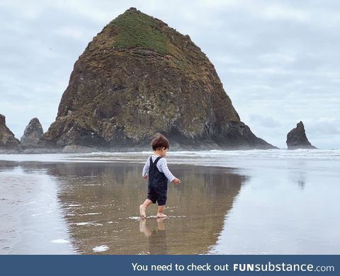 Took my almost 2 year old son to Cannon Beach today ????