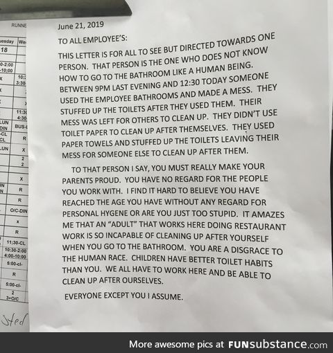 My boss is very unhappy
