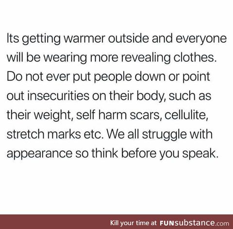 Be nice.