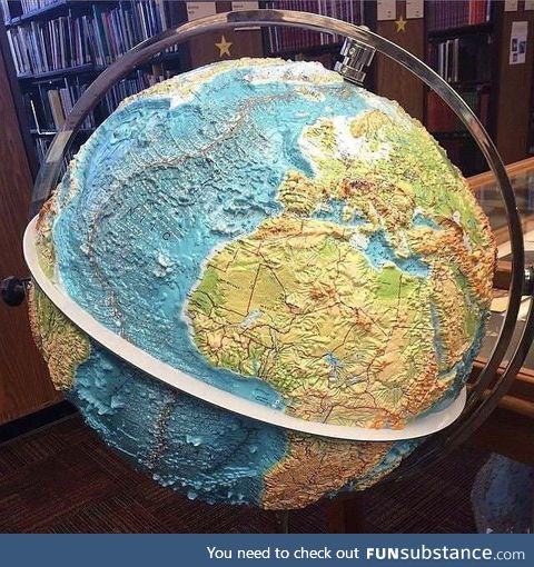 Globe with relief looks great