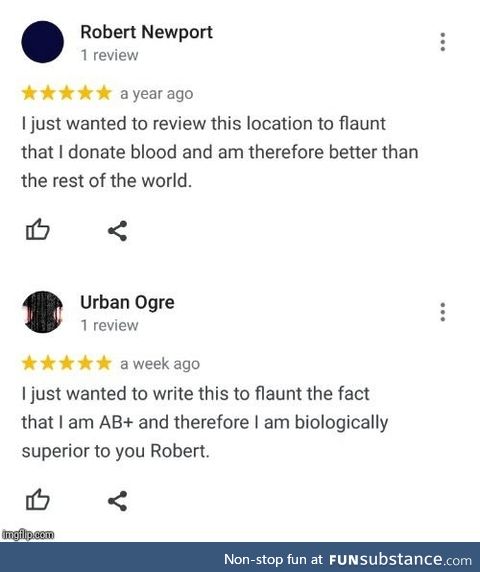I found this in the reviews of my local blood donation center
